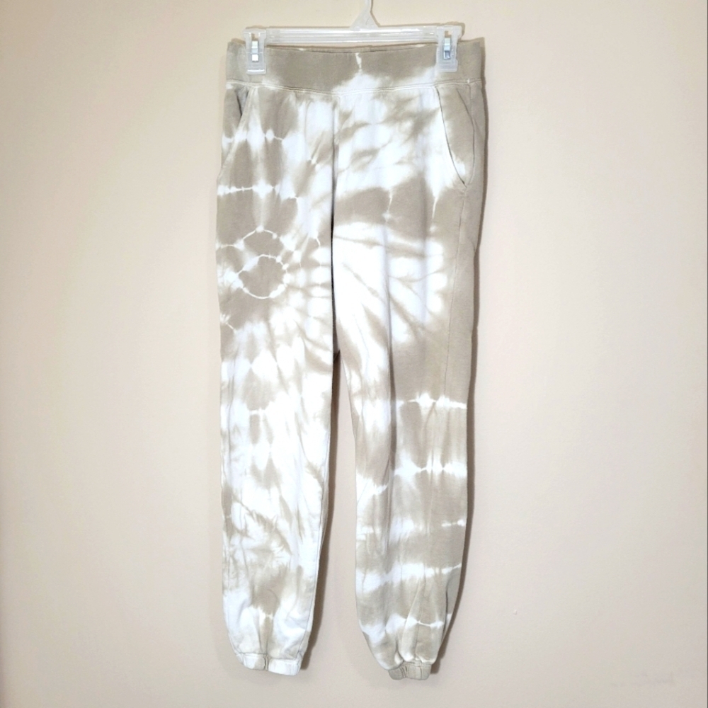 Z Supply Women's Taupe Cream Tie Dye Joggers With Side Pockets Size XS